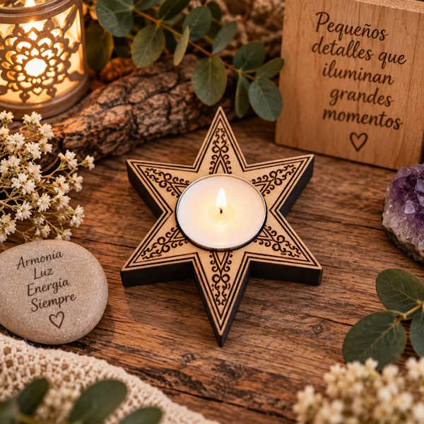 Porta velas Estrella